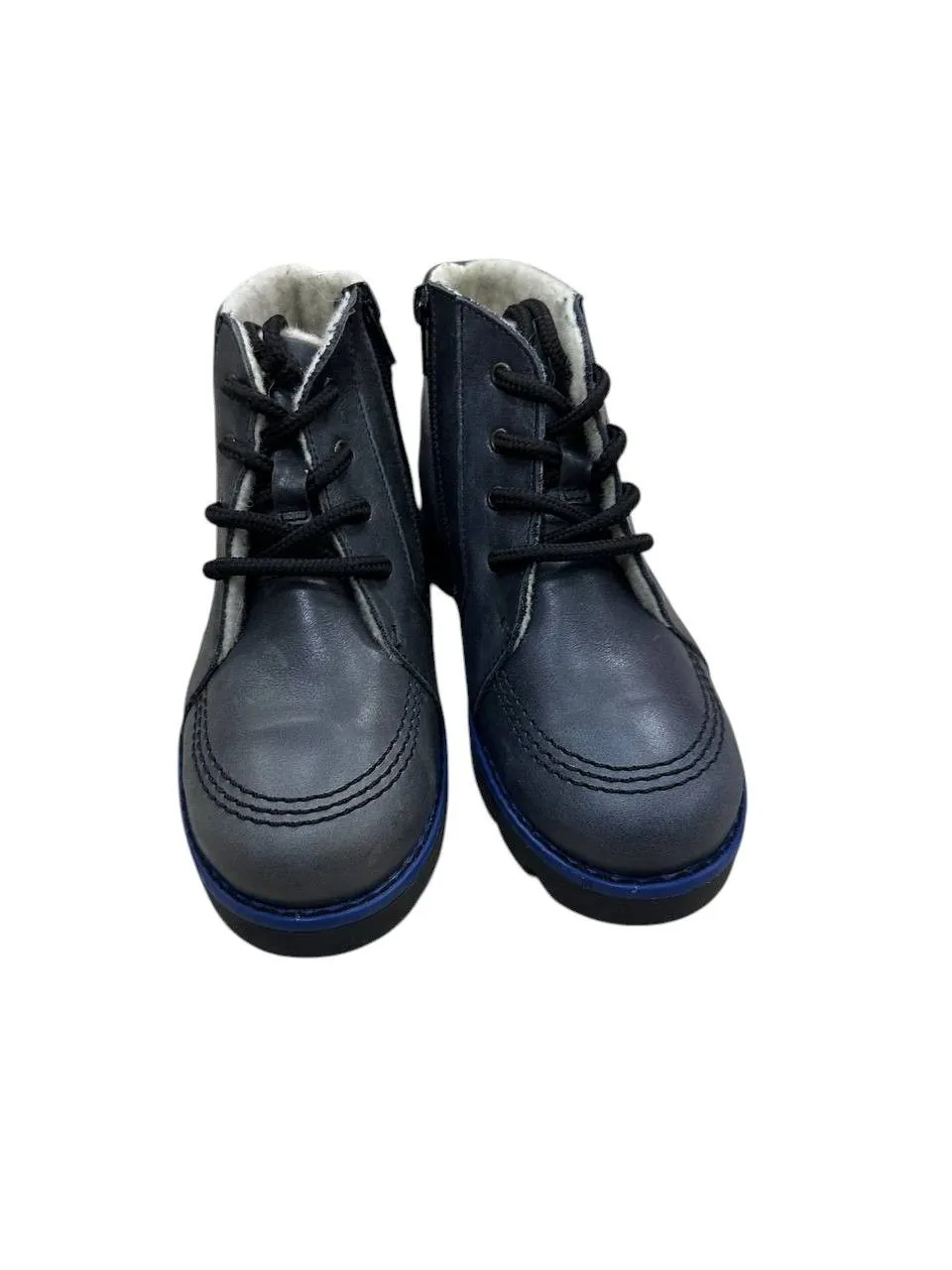 Ботинки для мальчиков демисезонные, кожа Нью-Йорк цвет: синий