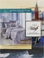 Комплект постельного белья Satin collection 2сп 4 предмета микросатин Морозный узор/Эльф
