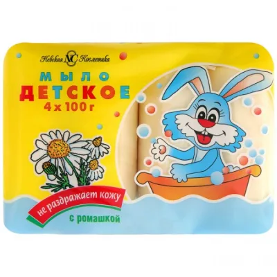 Мыло туалетное ДЕТСКОЕ 4х100г НК (Ромашка // 10157)