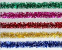 Мишура d5х200см с белыми кончиками 