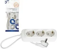 Удлинитель сетевой Спутник 3 гнезда 3м 10А с заземлением