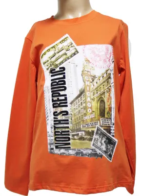 Кофта для мальчика Сет (р.19 рост 140-146 оранжевый)