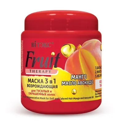 Маска для волос FRUIT Therapy 450мл 3в1 (Возрождающая для тусклых и окрашенных)