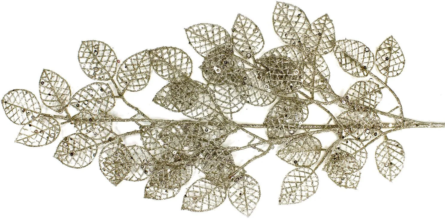 Ветка декоративная Кружевные листья 80х20х0.5см