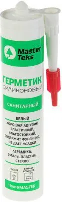 Герметик силиконовый MasterTeks HomeMaster 260мл санитарный  (белый)