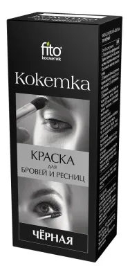 Краска для бровей и ресниц Кокетка 5г /Фитокосметик (Черный // 1202)