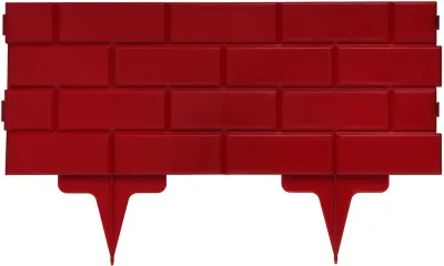 Ограждение садовое Кирпич 19смх2.5м (терракот)