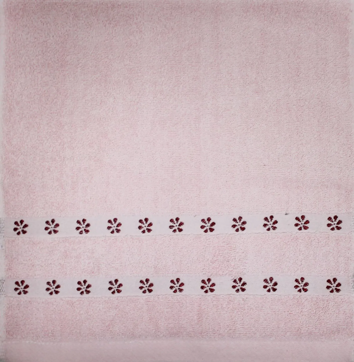 Полотенце махровое 33х74см Цветочки NataM вес 100г плотность 409г/м2, 90% хлопок+10% полиэстер