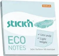 Блок для записи 100л 76х76мм HOPAX Eco Пастель с клеевым краем