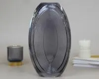 Ваза Мальвина 15х26см серый,стекло