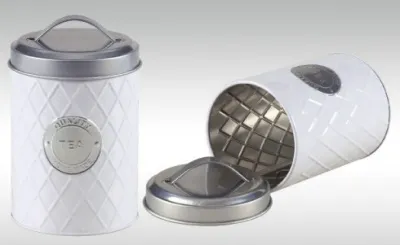 Банка жестяная 1600мл с 3D эффектом крышка с ручкой d108х178мм ("TEA")