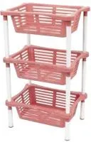 этажерка krita, 3 яруса, 401х301х680мм, коралловая