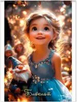 Блокнот 32л А6 PLANO клетка Сказочная девочка