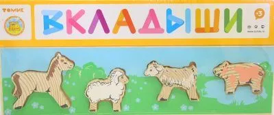 Игра развивающая ТОМИК Рамка-Вкладыш (Домашние животные лужок // 382-2)