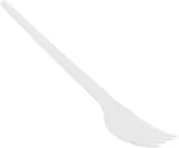 Вилка одноразовая 165мм 1шт компакт белая