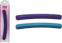 Пилка для ногтей PASTON 180мм полировочная изогнутая цветная