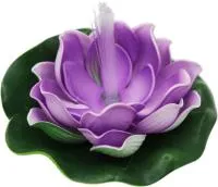 Растение водоплавающее Кувшинка Розитта d10см фиолетовая с подсветкой