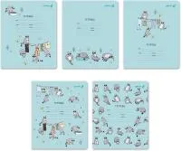 Тетрадь 12л клетка SVETOCH Деловой енот MIX