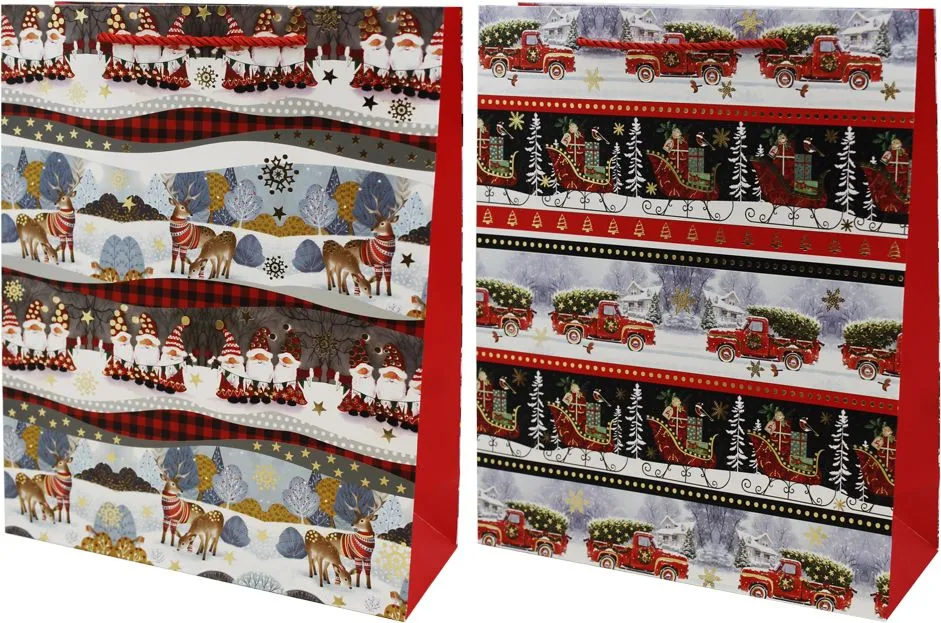 пакет подарочный новогодние мотивы