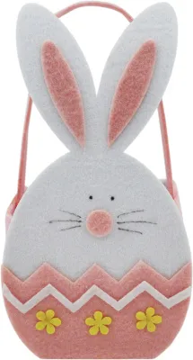 Корзинка Пасхальный зайчик 20см  (А Цвет: розовый)