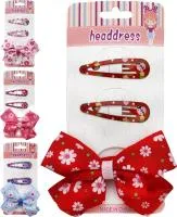 Аксессуары для волос: зажимы 2шт, резинка 1шт