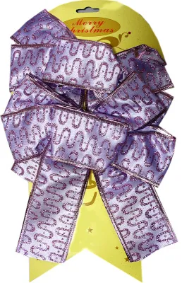 Елочное украшение Бант новогодний 2шт (сир.(167))