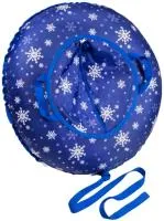 Тюбинг-ватрушка Снежинки 100см цвет: синий/синий