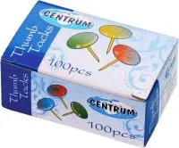 Кнопки канцелярские 100шт CENTRUM цветные