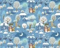 Бумага упаковочная 50х70см Зимняя история