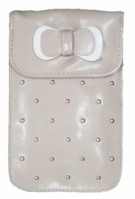 Сумка женская кнопка+бантик (бежевый)