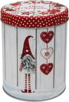 Банка жестяная 1300мл Сказочный гном, круглая, большая Размер: d110х140мм 