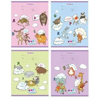 Тетрадь 12л клетка BG (Алфавит // 0857)