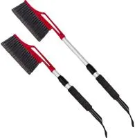 Щетка Spin&Clean Techno для авто 67-87см со скребком телескопическая, signal red