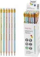 Карандаш чернографитный MAZARI Pastel HB с ластиком