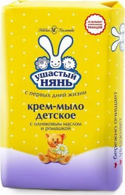 Мыло-крем туалетное УШАСТЫЙ НЯНЬ 90г детское (с ромашкой // 10197)