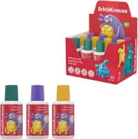 Клей канцелярский ПВА 20мл ErKr EasyStick Jolly Friends с кисточкой