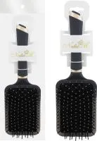 Расческа массажная NataM квадратная. Цвет: серый