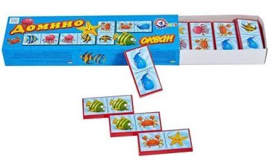 Игра настольная Домино 22х6.5х3см (Океан // Т3299)