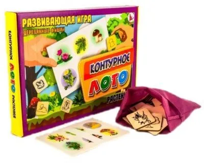 Игра развивающая РАКЕТА Лото контурное (Растения // Р3128)