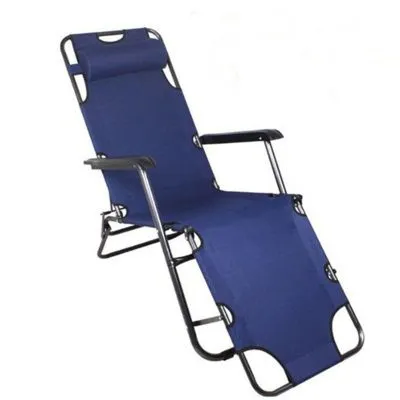 Кресло-шезлонг складное размер:178х47х35см (Цвет: синий.)