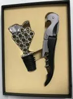 Аксессуары для вина 15.5х11.4х3.2см 2пр: нож сомелье, пробка