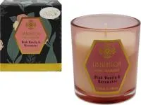 Свеча ароматическая Тайна 130г Размер стакана: d7см, h8см Аромат: розовая вода Цвет: розовый, п/у