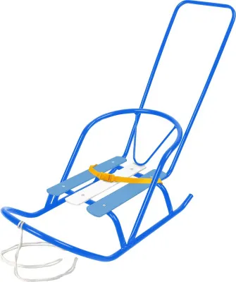 Игрушка Санки для кукол с толкателем (голубой)