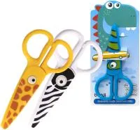 Ножницы 120мм ALINGAR Funny animals детские безопасные