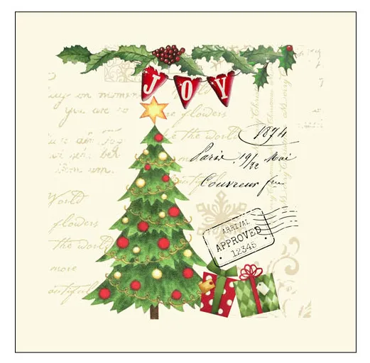 Салфетка подстановочная 300х45мм Коллекция: Новогодняя открытка  Состав: полипропилен