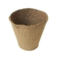 коричневый круглый торфяной горшок 80х80