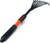 Грабли веерные 55см рукоять прорезиненная черная