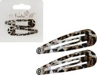 Зажим для волос 2шт Леопард Цвет: коричневый