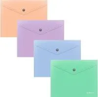 Папка А5+ ErKr Matt Pastel Bloom на кнопке непрозр.ассорти