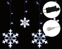 Гирлянда светодиодная Ледяные снежинки 8 реж. Размер: 5м х 35-65см, 264 лампы Цвет: холодный белый